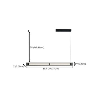 ZOWALA - Modern Adjustable Minimalist Linear Island Light #size