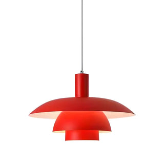 ZOWALA - Industrial Dining Room Red Metal Multi-Tier Pendant Light Image - 10