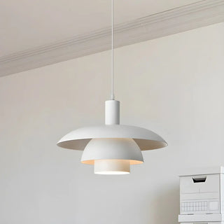 ZOWALA - Industrial Dining Room Red Metal Multi-Tier Pendant Light Image - 14
