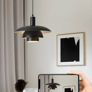 ZOWALA - Industrial Dining Room Red Metal Multi-Tier Pendant Light Image - 4