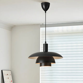 ZOWALA - Industrial Dining Room Red Metal Multi-Tier Pendant Light Image - 5