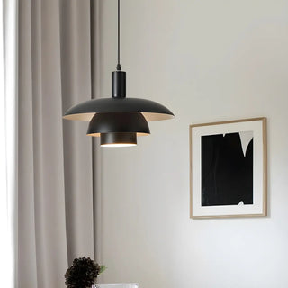ZOWALA - Industrial Dining Room Red Metal Multi-Tier Pendant Light Image - 6