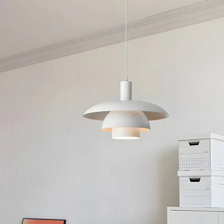 ZOWALA - Industrial Dining Room Red Metal Multi-Tier Pendant Light Image - 7