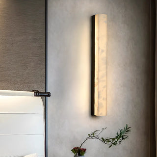 ZOWALA - Minimalist Marble Vertical LED Wall Sconce Light Image - 4