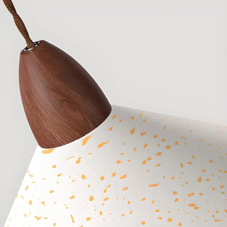 Minimalist White Metal Cone Bedroom Pendant Light Zawala Image - 11