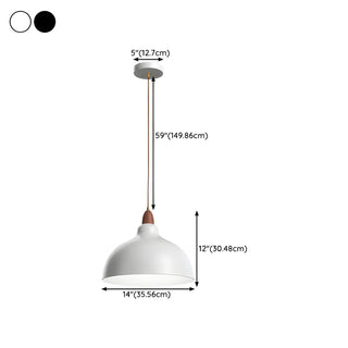 Minimalist White Metal Cone Bedroom Pendant Light Zawala Image - 15
