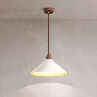 Minimalist White Metal Cone Bedroom Pendant Light Zawala Image - 4