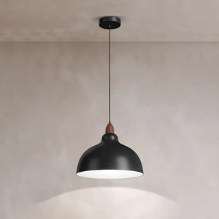 Minimalist White Metal Cone Bedroom Pendant Light Zawala Image - 5