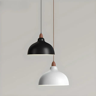 Minimalist White Metal Cone Bedroom Pendant Light Zawala Image - 9