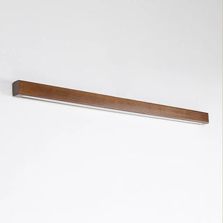 Minimalist Rectangular Wooden Linear LED Vanity Light Zawala Image - 11