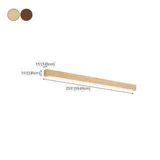 Minimalist Rectangular Wooden Linear LED Vanity Light Zawala #size