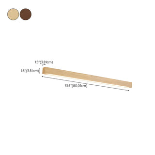 Minimalist Rectangular Wooden Linear LED Vanity Light Zawala Image - 15