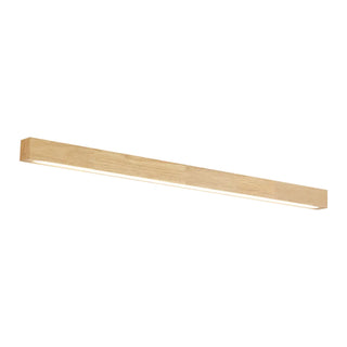 Minimalist Rectangular Wooden Linear LED Vanity Light Zawala Image - 7