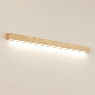 Minimalist Rectangular Wooden Linear LED Vanity Light Zawala Image - 8