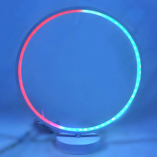 Modern Circular LED Table Lamp White Minimalist Zawala Image - 4