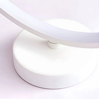 Modern Circular LED Table Lamp White Minimalist Zawala Image - 5
