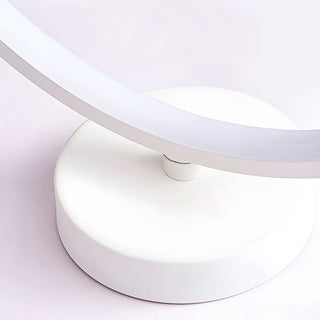 Modern Circular LED Table Lamp White Minimalist Zawala Image - 7