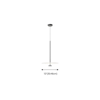ZOWALA - Modern Black UFO Disc Acrylic Dining Room Pendant Light #size