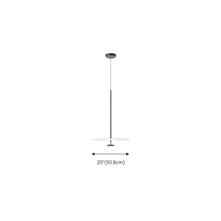 ZOWALA - Modern Black UFO Disc Acrylic Dining Room Pendant Light Image - 13