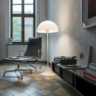 Contemporary White Mushroom Metal LED Floor Lamp Zawala Image - 11