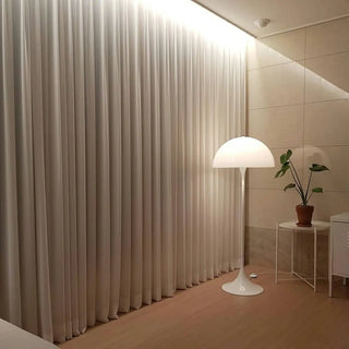 Contemporary White Mushroom Metal LED Floor Lamp Zawala Image - 6