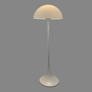 Contemporary White Mushroom Metal LED Floor Lamp Zawala Image - 8