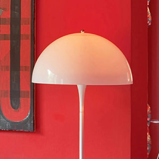 Contemporary White Mushroom Metal LED Floor Lamp Zawala Image - 9