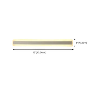 Minimalist White Rectangular LED Bathroom Vanity Light Zawala #size
