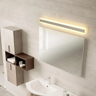 Minimalist White Rectangular LED Bathroom Vanity Light Zawala Image - 3