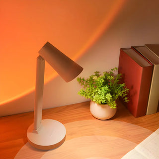 Minimalist White Adjustable Cone LED Study Table Lamp Zawala Image - 3