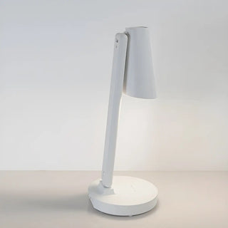 Minimalist White Adjustable Cone LED Study Table Lamp Zawala Image - 4