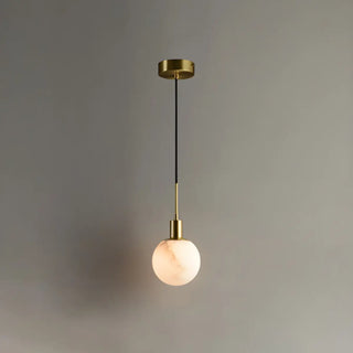 Minimalistic Alabaster White Mini Bell Globe Pendant Light Zawala Image - 10