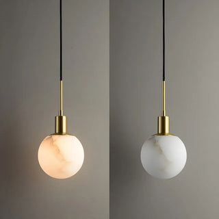 Minimalistic Alabaster White Mini Bell Globe Pendant Light Zawala Image - 12