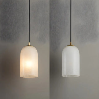Minimalistic Alabaster White Mini Bell Globe Pendant Light Zawala Image - 13