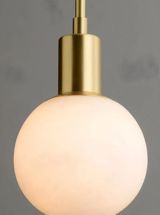 Minimalistic Alabaster White Mini Bell Globe Pendant Light Zawala Image - 17