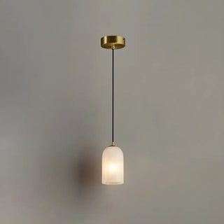 Minimalistic Alabaster White Mini Bell Globe Pendant Light Zawala Image - 9