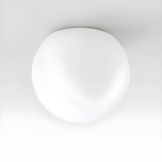 Minimalist Bedroom White Ball Flush Mount Ceiling Light Zawala Image - 11