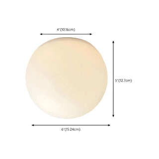 Minimalist Bedroom White Ball Flush Mount Ceiling Light Zawala #size