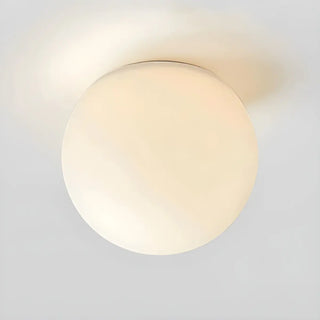 Minimalist Bedroom White Ball Flush Mount Ceiling Light Zawala Image - 7