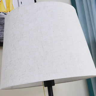 Minimalist Cone Black Metal Floor Lamp with Shelf Zawala Image - 5