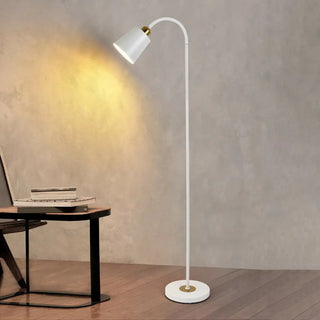ZOWALA - Minimalist White Cone Metal Adjustable Floor Lamp Image - 10
