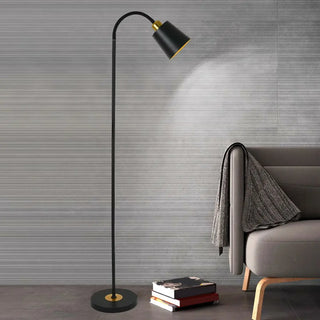 ZOWALA - Minimalist White Cone Metal Adjustable Floor Lamp Image - 2