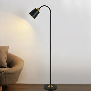 ZOWALA - Minimalist White Cone Metal Adjustable Floor Lamp Image - 9