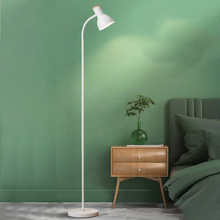 Minimalist White Cone Bedside Reading Floor Lamp Zawala Image - 1
