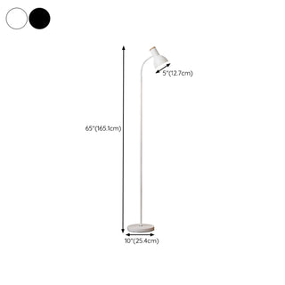 Minimalist White Cone Bedside Reading Floor Lamp Zawala #size