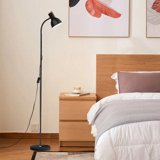 Minimalist White Cone Bedside Reading Floor Lamp Zawala Image - 2