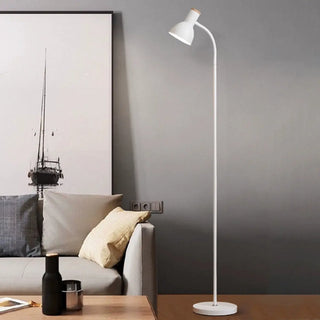 Minimalist White Cone Bedside Reading Floor Lamp Zawala Image - 4