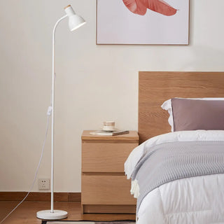 Minimalist White Cone Bedside Reading Floor Lamp Zawala Image - 6