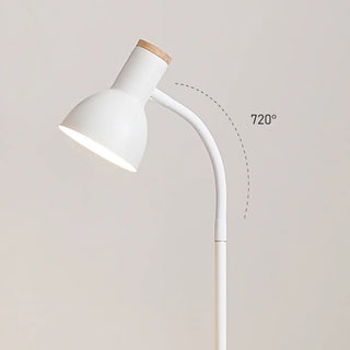 Minimalist White Cone Bedside Reading Floor Lamp Zawala Image - 8