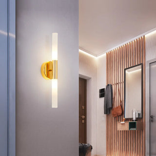 ZOWALA - Minimalist White Glass Column Bathroom Vanity Light Image - 1